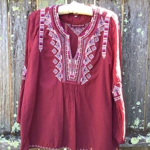 Johnny Was Embroidered Blouse, L, EUC.